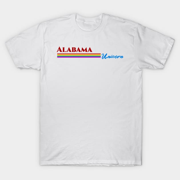 Alabama Unicorn Gift T-Shirt by Easy On Me